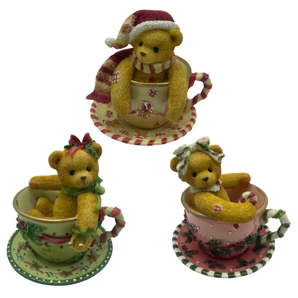 *New In Box* Cherished Teddies Jordan, JoAnn & Jean Coca Mug Bundle